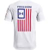 imageUnder Armour Mens New Freedom Flag TShirtWhite 101Royal