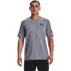 imageUnder Armour Mens New Freedom Flag TShirt037 Steel Light Heather  Red  Blackout Navy