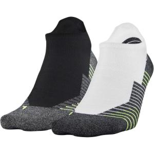 imageUnder Armour Adult Run No Show Tab Socks 2PairsBlackWhite