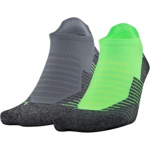 imageUnder Armour Adult Run No Show Tab Socks 2PairsZap GreenAssorted