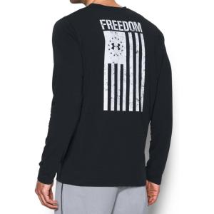 imageUnder Armour Mens Freedom Flag Long Sleeve TShirtBlack White