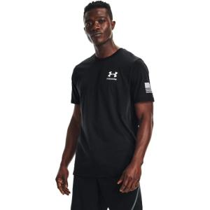imageUnder Armour Mens New Freedom Flag TShirtBlack 001White