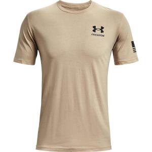 imageUnder Armour Mens New Freedom Flag TShirtDesert Sand 290Black