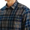 imageUnder Armour Mens Tradesman Flannel 20Brown Umber 281Graphite Blue