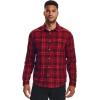 imageUnder Armour Mens Tradesman Flannel 20League Red 626Dark Maroon