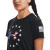 imageUnder Armour Womens Freedom Logo TShirtBlack 002White