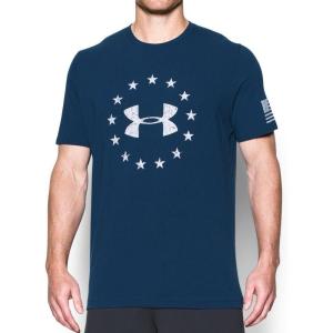 imageUnder Armor Mens Freedom Logo TShirtBlackout Navy 997White