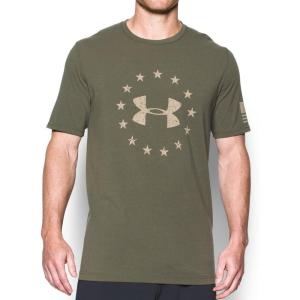 imageUnder Armor Mens Freedom Logo TShirtMarine Od Green Desert Sand