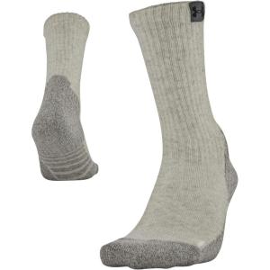 imageUnder Armour Adult Hitch Cushion Crew Socks 1PairSummit WhiteBrown Umber