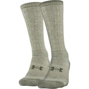 imageUnder Armour Hitch ColdGear Boot Socks 2PairsKhaki BaseMarine Od Green