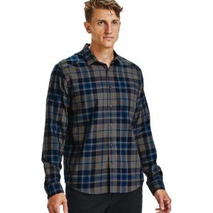 imageUnder Armour Mens Tradesman Flannel 20Brown Umber 281Graphite Blue