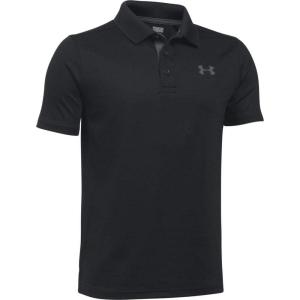 imageUnder Armour Boys Match Play Polo ShirtBlack Carbon Heather Rhino Gray