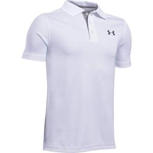 imageUnder Armour Boys Match Play Polo ShirtWhite True Gray Heather Rhino Gray