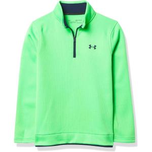imageUnder Armour Boys Sweater Fleece 12 ZipStadium Green 341Academy Blue