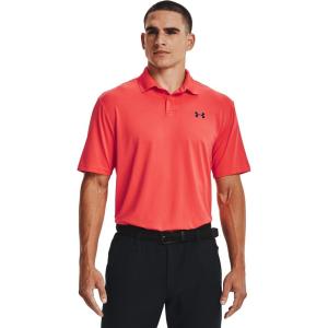imageUnder Armour Mens Performance 20 Golf PoloRush Red 820Academy Blue