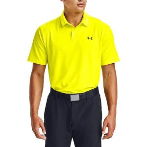 imageUnder Armour Mens Performance 20 Golf PoloYellow Ray 705Pitch Gray
