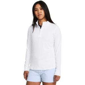 imageUnder Armour Womens Playoff 14 Zip Long Sleeve101 White  Tetra Gray  Tetra Gray