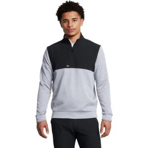 imageUnder Armour Mens Drive Storm SweaterFleece Half Zip035 Steel  Mod Gray  White