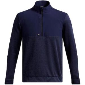 imageUnder Armour Mens Drive Storm SweaterFleece Half Zip410 Midnight Navy  Downpour Gray  White