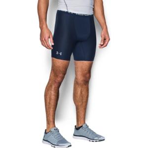 imageUnder Armour Mens HeatGear Armour 20 6inch Compression ShortsMidnight Navy Steel