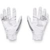 imageUnder Armour Boys Pee Wee F8 Football GlovesWhite 100Metallic Silver