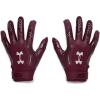 imageUnder Armour Mens F9 Nitro Football Gloves609 Maroon  Sedona Red  Metallic Silver