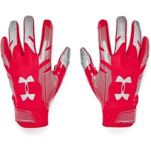 imageUnder Armour Boys Pee Wee F8 Football GlovesRed 600Metallic Silver