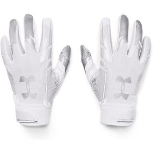 imageUnder Armour Boys Pee Wee F8 Football GlovesWhite 100Metallic Silver