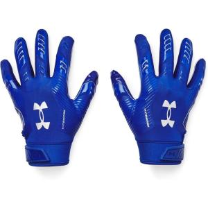imageUnder Armour Mens F9 Nitro Football Gloves400 Royal  Capri  Metallic Silver