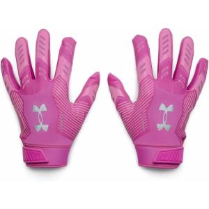 imageUnder Armour Mens F9 Nitro Football Gloves652 Rebel Pink  Fluo Pink  Metallic Silver