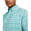 imageUnder Armour Mens Drift Tide 20 Plaid ShortSleeve TShirt914 Sky Blue  Radial Turquoise  Radial Turquoise
