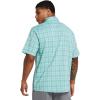 imageUnder Armour Mens Drift Tide 20 Plaid ShortSleeve TShirt914 Sky Blue  Radial Turquoise  Radial Turquoise