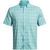 imageUnder Armour Mens Drift Tide 20 Plaid ShortSleeve TShirt914 Sky Blue  Radial Turquoise  Radial Turquoise