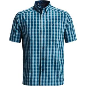 imageUnder Armour Mens Drift Tide 20 Plaid ShortSleeve TShirtDeep Sea 458Deep Sea