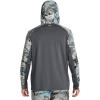 imageUnder Armour Mens Isochill Shorebreak Camo Hoodie012 Pitch Gray  Pitch Gray  Lime Surge