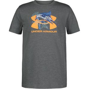 imageUnder Armour Boys Outdoor Short Sleeve TShirt CrewneckPitch Gray Marlin