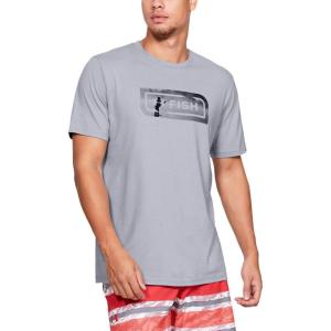 imageUnder Armour Mens Fish Icon Novelty TShirtMod Gray 011Pitch Gray