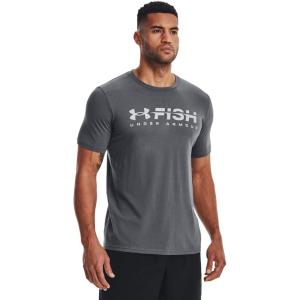 imageUnder Armour Mens Fish Strike ShortSleeve TShirt013 Pitch Gray  Mod Gray  Mod Gray