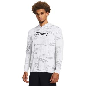 imageUnder Armour Mens Isochill Shorebreak Camo Hoodie100 White  Halo Gray  Black