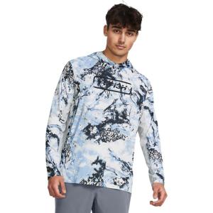 imageUnder Armour Mens Isochill Shorebreak Camo Hoodie475 Carolina Blue  Halo Gray  Black
