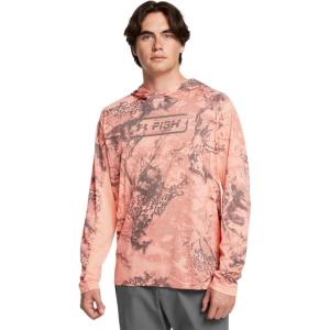 imageUnder Armour Mens Isochill Shorebreak Camo Hoodie897 Aero Orange   Fresh Clay