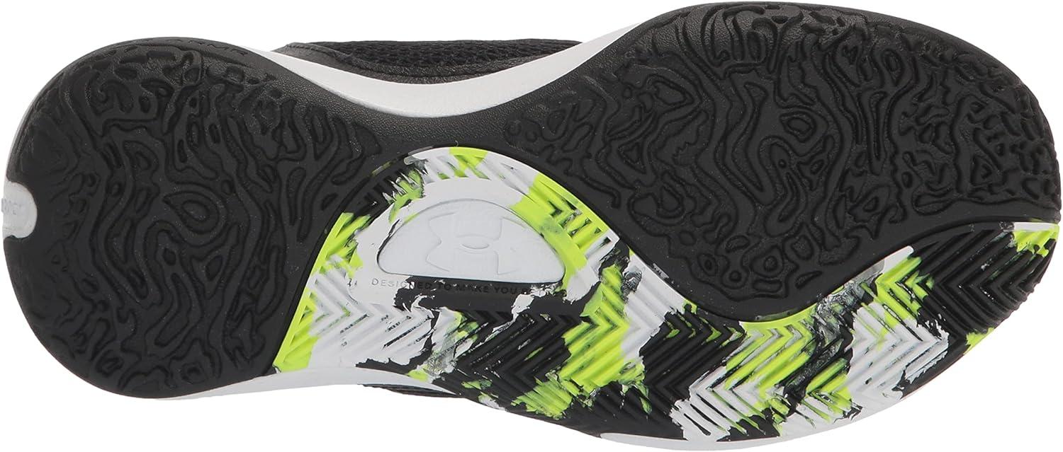 imageUnder Armour Kids Grade School Lockdown 6 Basketball Shoe004 BlackGray MistLime Surge