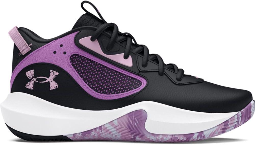 imageUnder Armour Kids Grade School Lockdown 6 Basketball Shoe005 BlackProvence PurplePurple Ace
