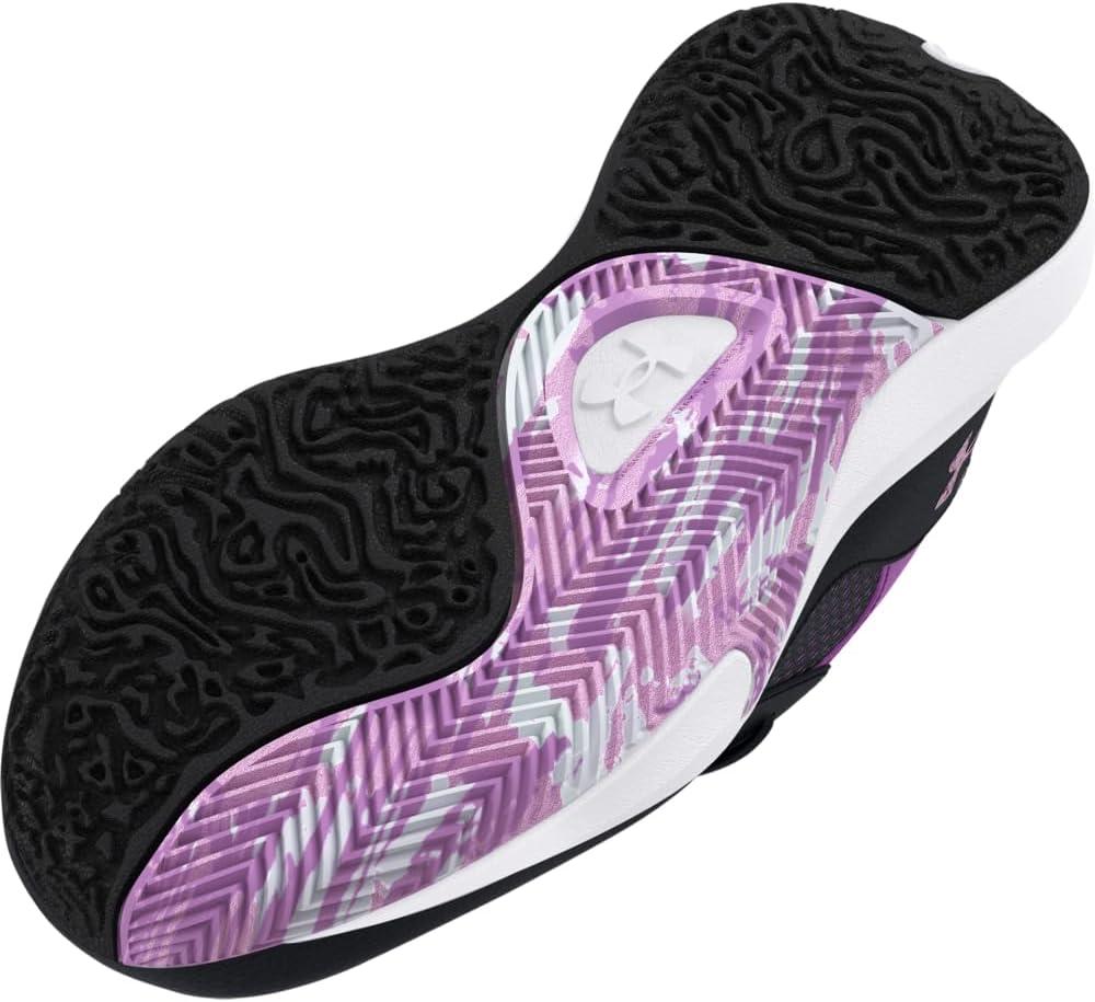 imageUnder Armour Kids Grade School Lockdown 6 Basketball Shoe006 BlackProvence PurplePurple Ace