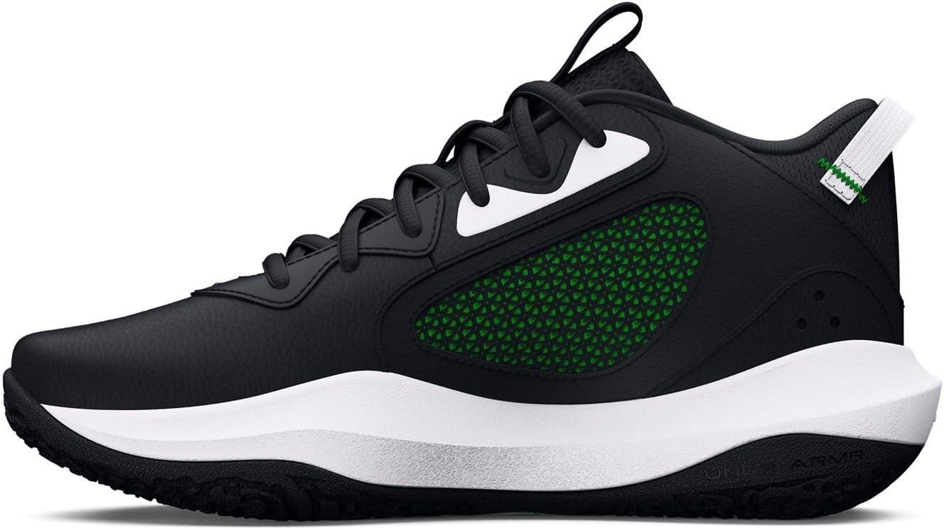 imageUnder Armour Kids Grade School Lockdown 6 Basketball Shoe006 BlackWhiteGreen Screen