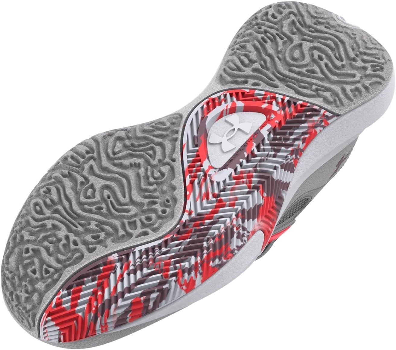 imageUnder Armour Kids Grade School Lockdown 6 Basketball Shoe103 Halo GrayBetaMisty Purple