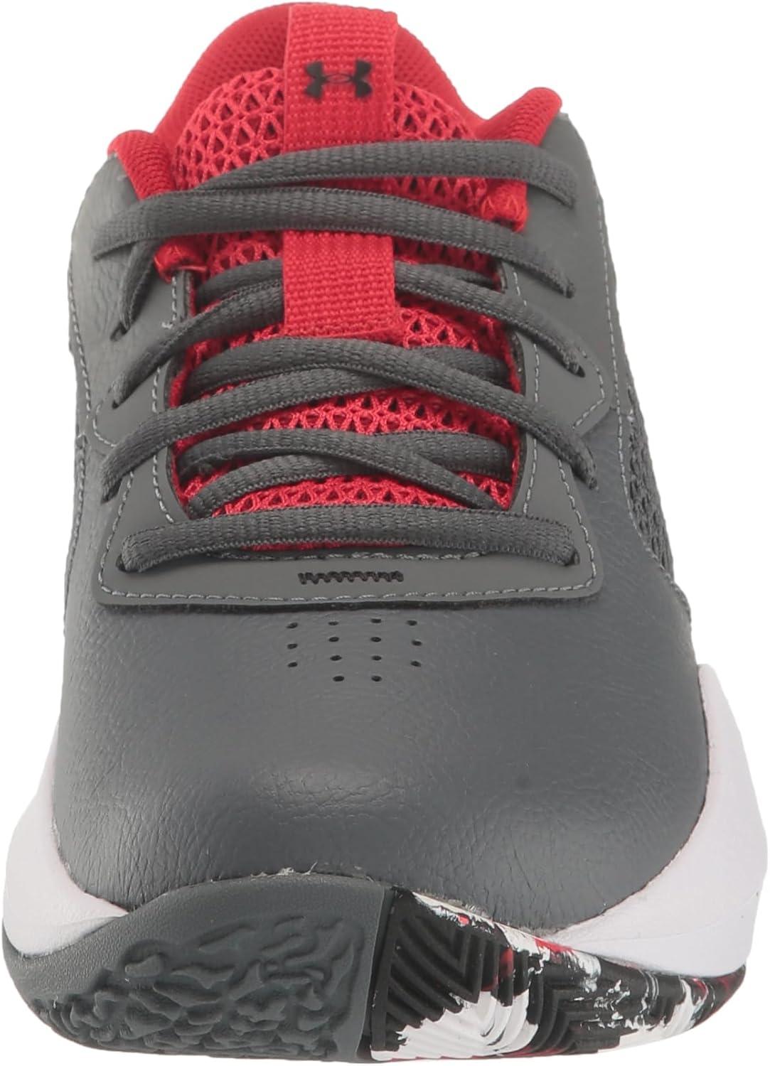 imageUnder Armour Kids Grade School Lockdown 6 Basketball Shoe103 Pitch GrayBlackWhite