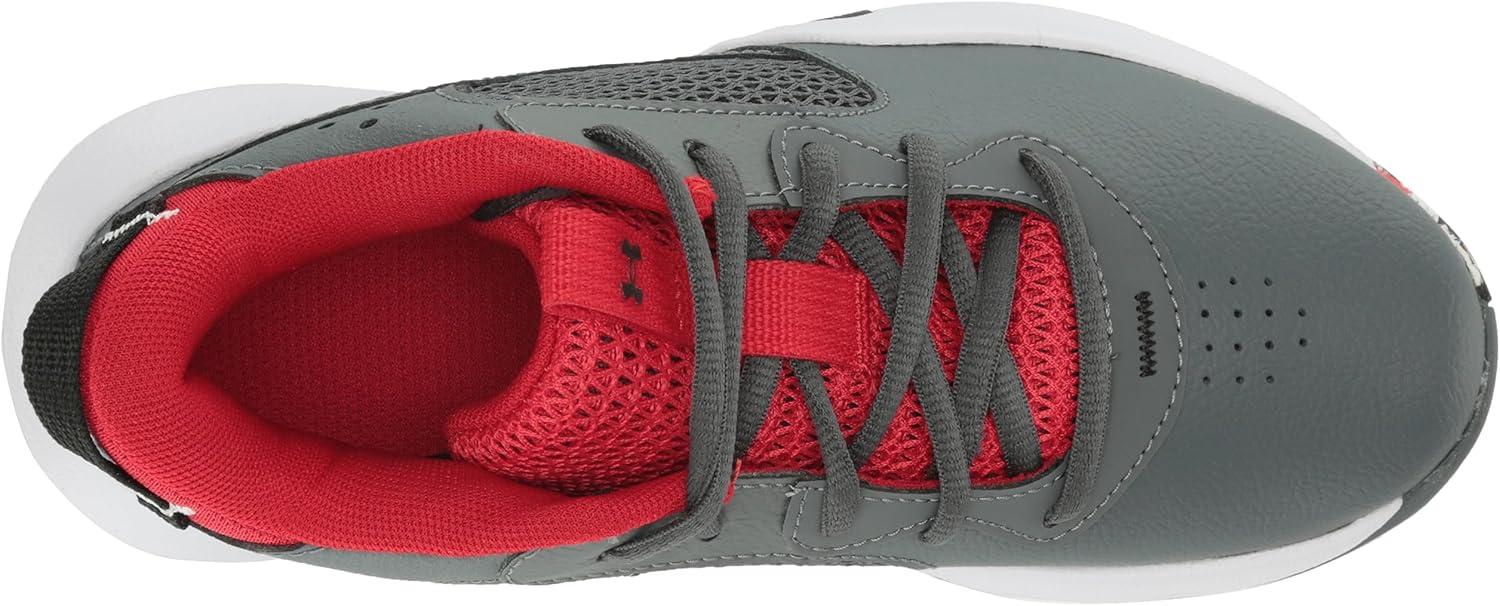 imageUnder Armour Kids Grade School Lockdown 6 Basketball Shoe103 Pitch GrayBlackWhite