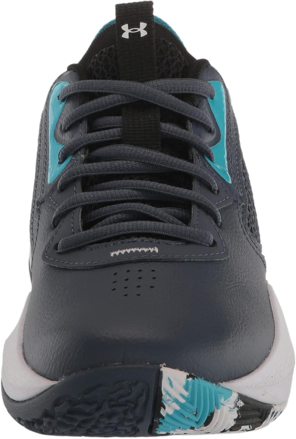 imageUnder Armour Kids Grade School Lockdown 6 Basketball Shoe400 Downpour GrayBlackWhite