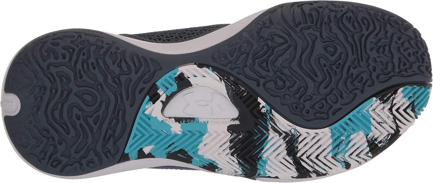 imageUnder Armour Kids Grade School Lockdown 6 Basketball Shoe400 Downpour GrayBlackWhite